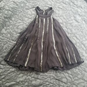 Free People Halter Top with Silver Accents